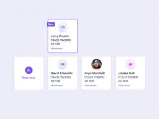PBX redesign - Users dashboard