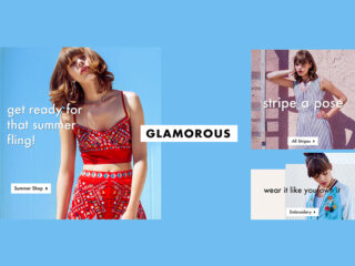 Glamourous ecommerce website